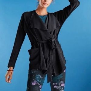 New Balance Wrap Kimono Tie Active Trench Jacket